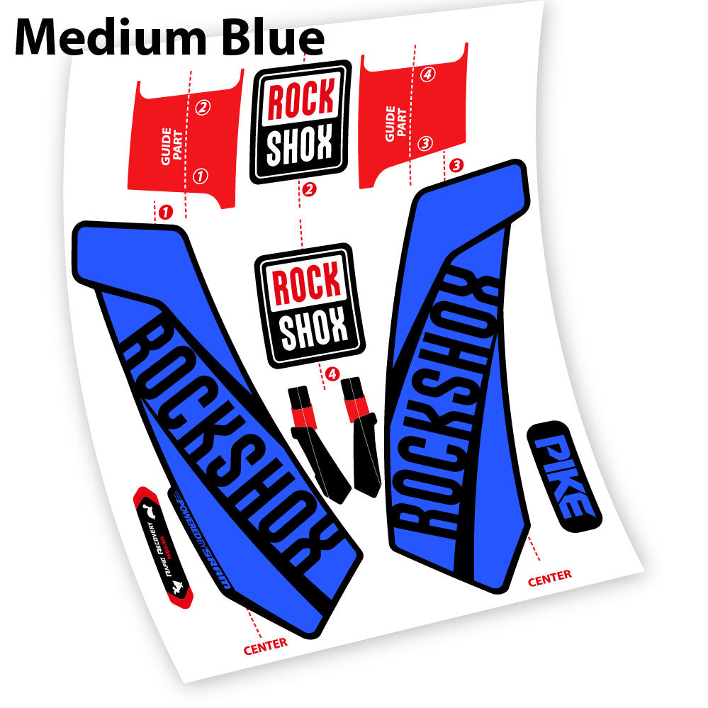 Autocollant, Rock Shox Pike 2016, Fourche 29, Autocollant vélo vinyle