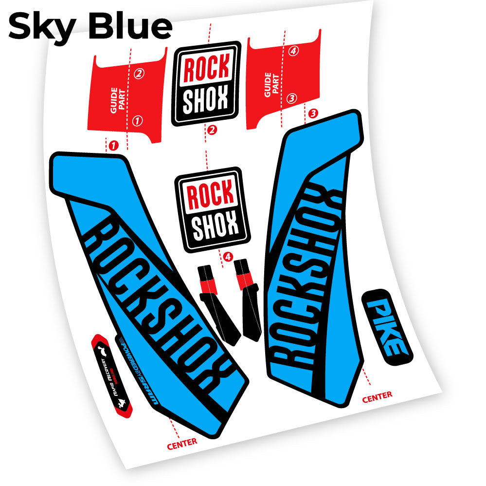 Autocollant, Rock Shox Pike 2016, Fourche 29, Autocollant vélo vinyle
