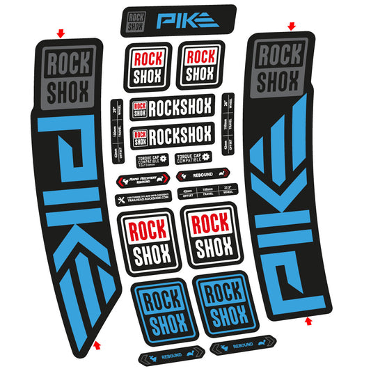 Autocollant Rock Shox Pike 2023 Vélo Fourche vinyle autocollant