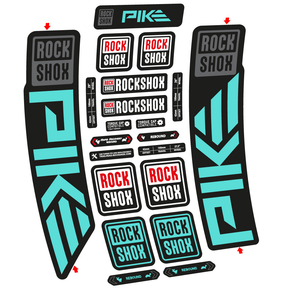 Autocollant Rock Shox Pike 2023 Vélo Fourche vinyle autocollant
