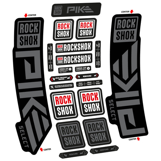 Autocollant Rock Shox Pike Select 2023 Vélo Fourche vinyle autocollant
