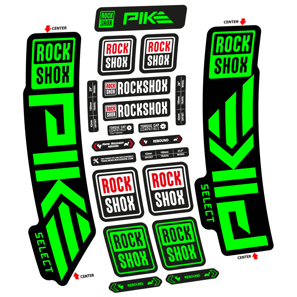 Autocollant Rock Shox Pike Select 2023 Vélo Fourche vinyle autocollant