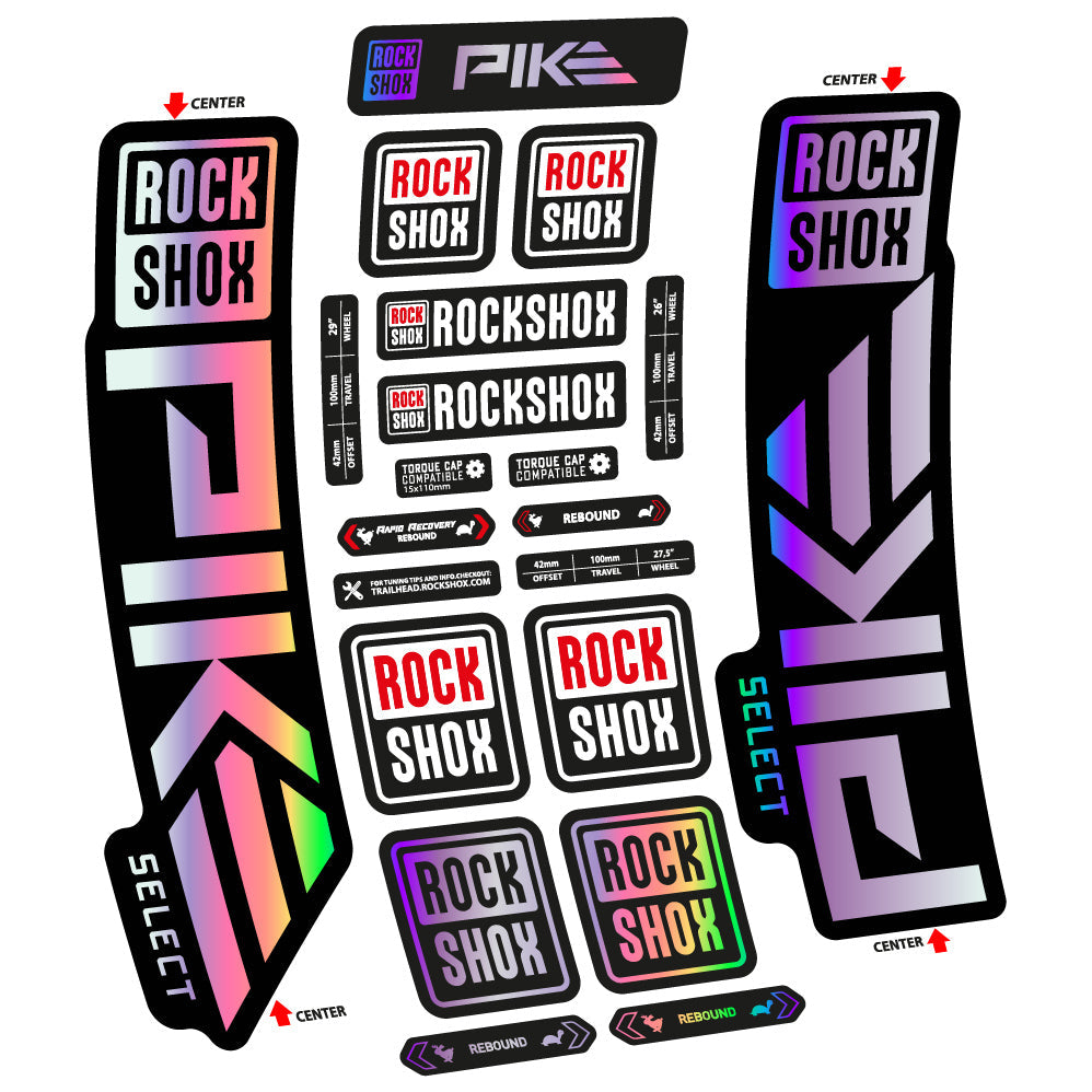 Autocollant Rock Shox Pike Select 2023 Vélo Fourche vinyle autocollant