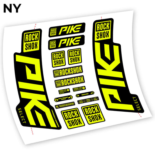 Autocollant Rock Shox Pike Select 2021, Vélo Fourche, autocollant vinyle