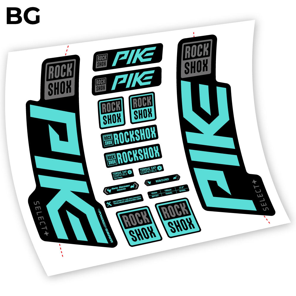 Autocollant Rock Shox Pike Select Plus 2021, autocollant vinyle Vélo Fourche