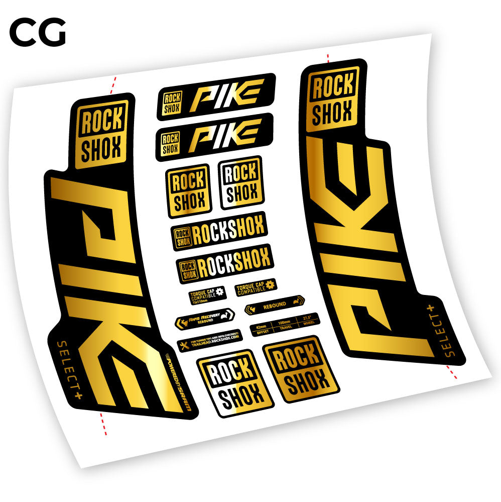 Autocollant Rock Shox Pike Select Plus 2021, autocollant vinyle Vélo Fourche
