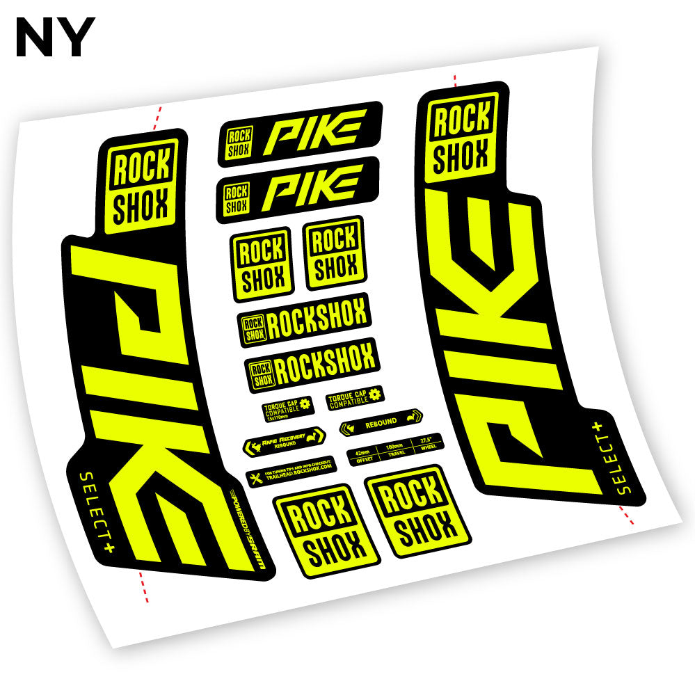 Autocollant Rock Shox Pike Select Plus 2021, autocollant vinyle Vélo Fourche