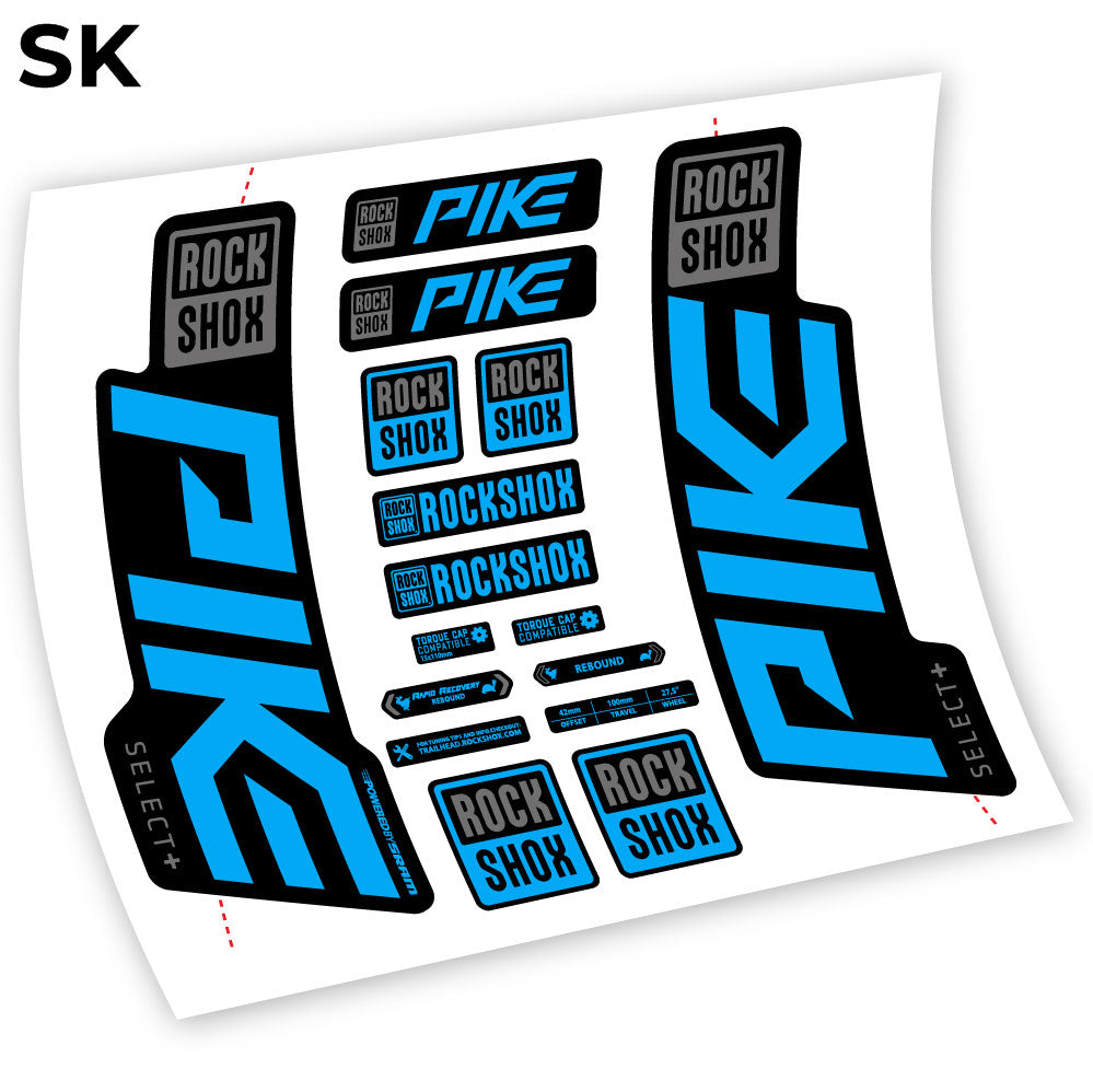 Autocollant Rock Shox Pike Select Plus 2021, autocollant vinyle Vélo Fourche