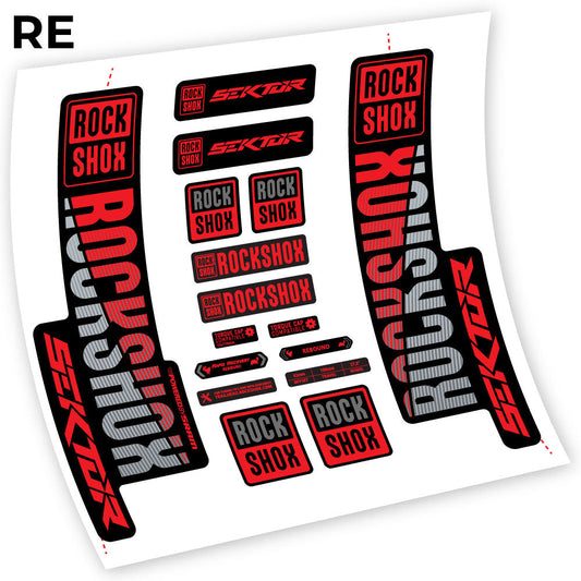 Autocollant Rock Shox Sektor 2018, Autocollant vinyle Vélo Fourche