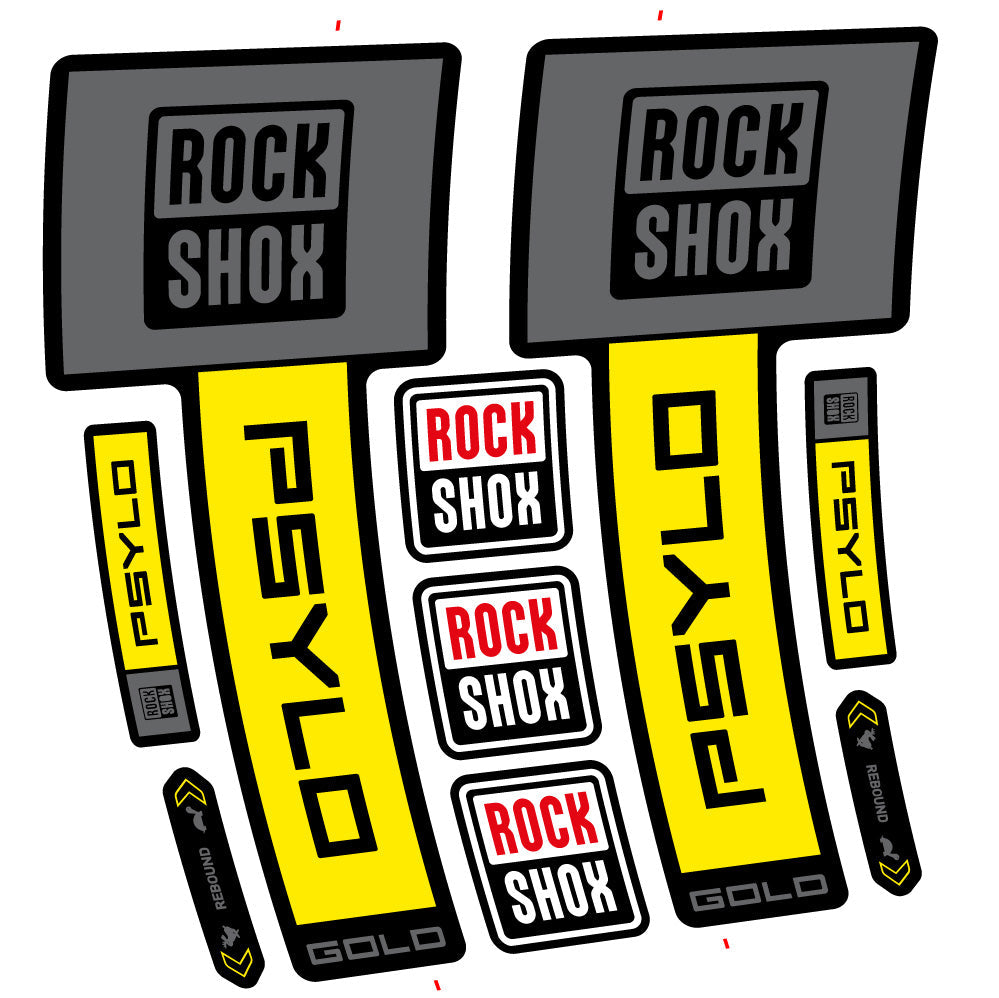Autocollant RockShox Psylo Gold 2025, Fourche 29, Autocollant vélo vinyle