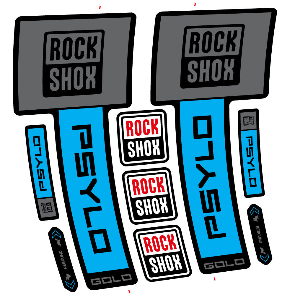 Autocollant RockShox Psylo Gold 2025, Fourche 29, Autocollant vélo vinyle
