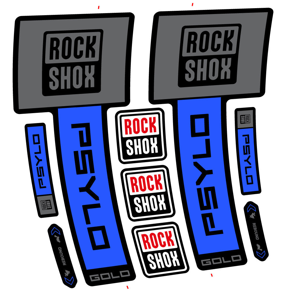 Autocollant RockShox Psylo Gold 2025, Fourche 29, Autocollant vélo vinyle