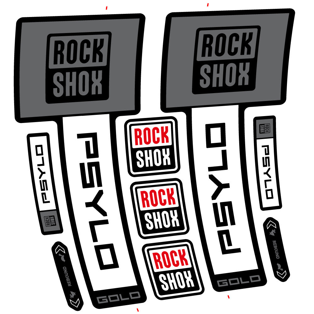 Autocollant RockShox Psylo Gold 2025, Fourche 29, Autocollant vélo vinyle