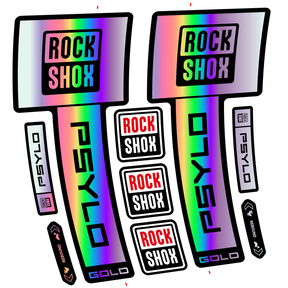 Autocollant RockShox Psylo Gold 2025, Fourche 29, Autocollant vélo vinyle