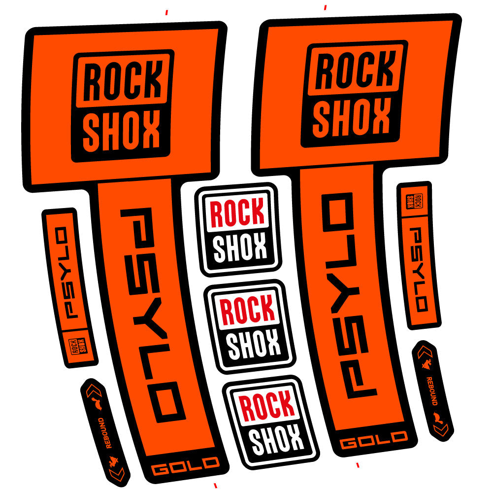 Autocollant RockShox Psylo Gold 2025, Fourche 29, Autocollant vélo vinyle