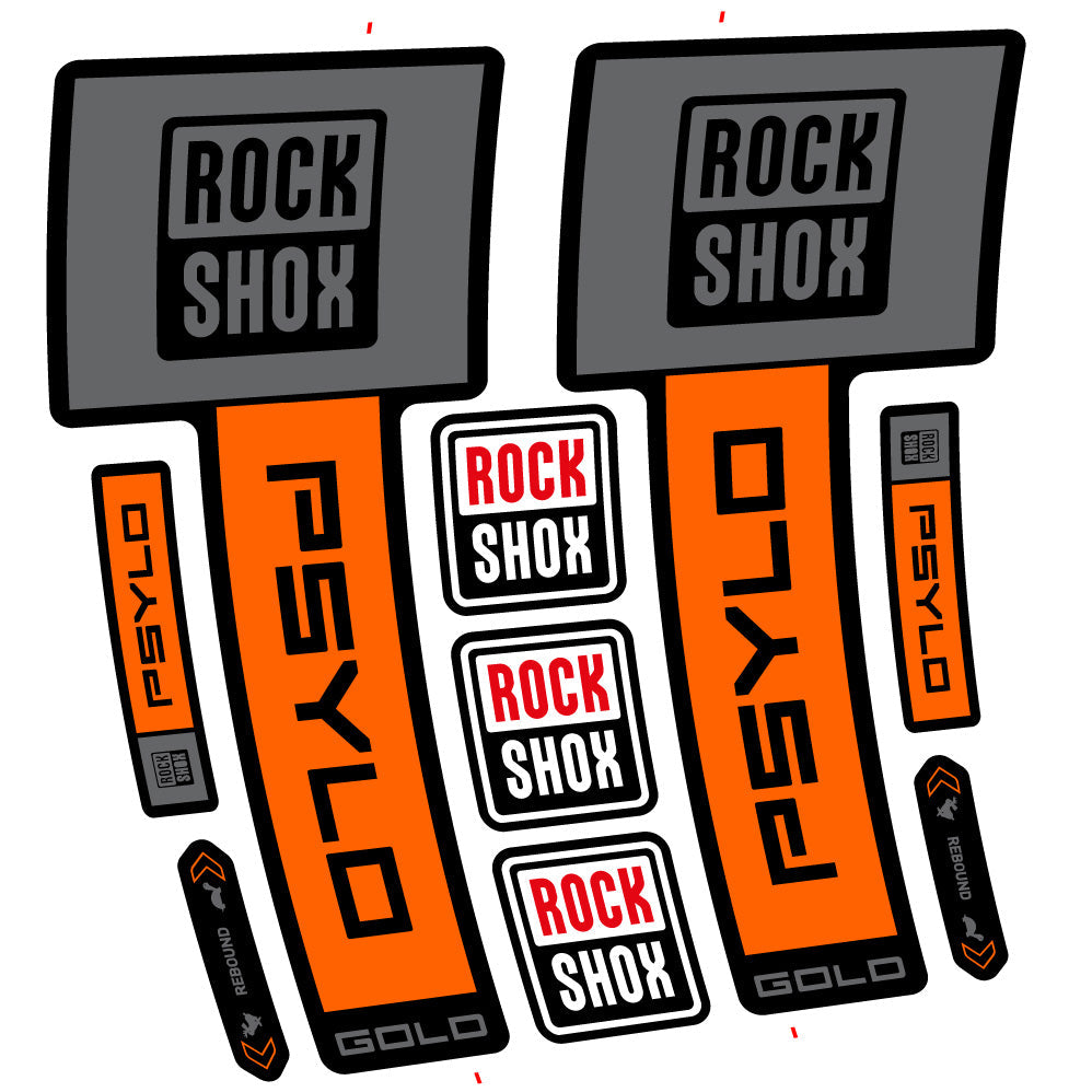 Autocollant RockShox Psylo Gold 2025, Fourche 29, Autocollant vélo vinyle