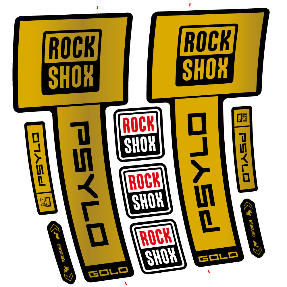 Autocollant RockShox Psylo Gold 2025, Fourche 29, Autocollant vélo vinyle