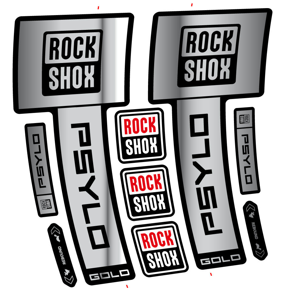 Autocollant RockShox Psylo Gold 2025, Fourche 29, Autocollant vélo vinyle