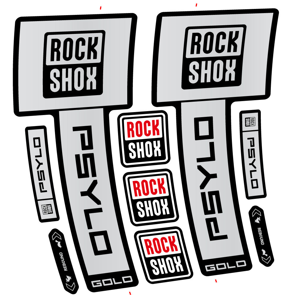 Autocollant RockShox Psylo Gold 2025, Fourche 29, Autocollant vélo vinyle