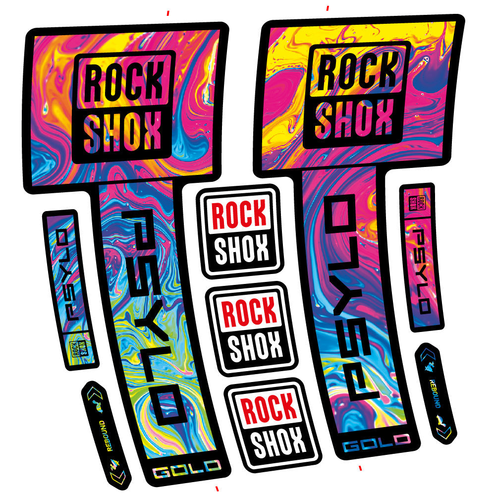 Autocollant RockShox Psylo Gold 2025, Fourche 29, Autocollant vélo vinyle