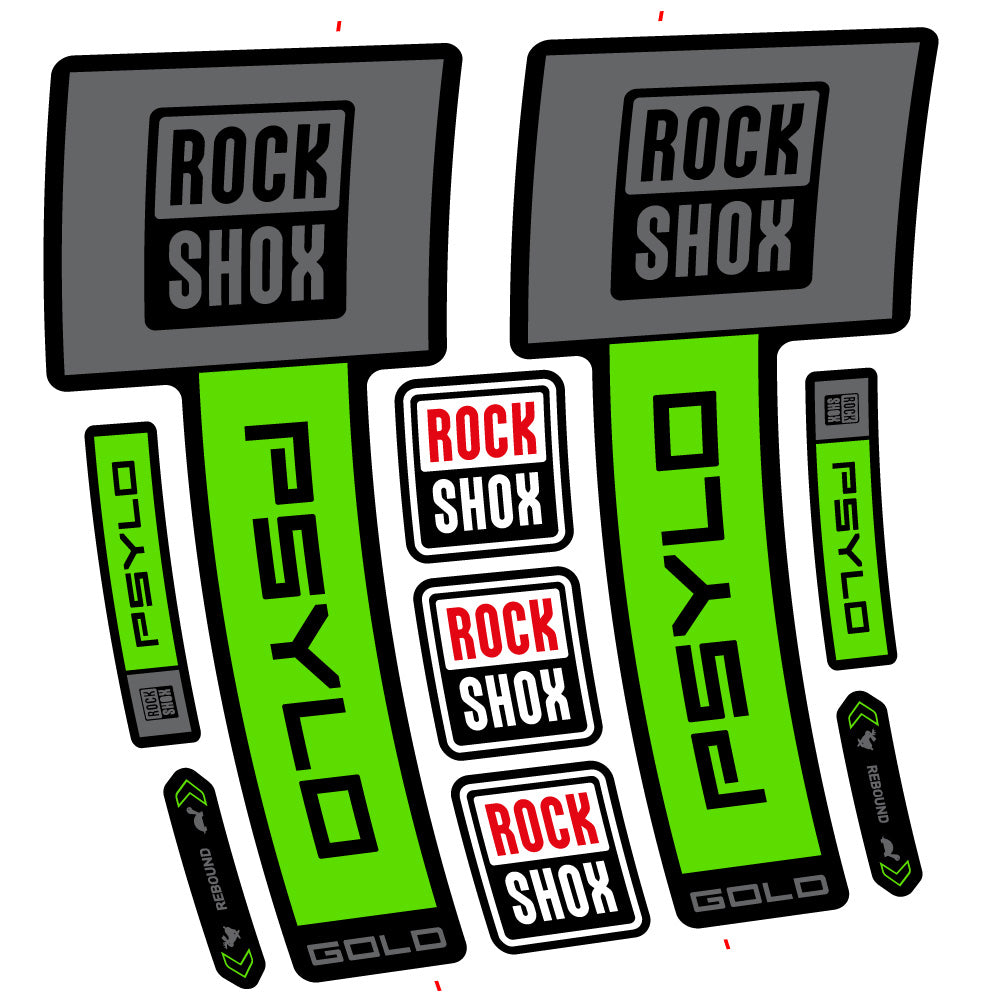 Autocollant RockShox Psylo Gold 2025, Fourche 29, Autocollant vélo vinyle