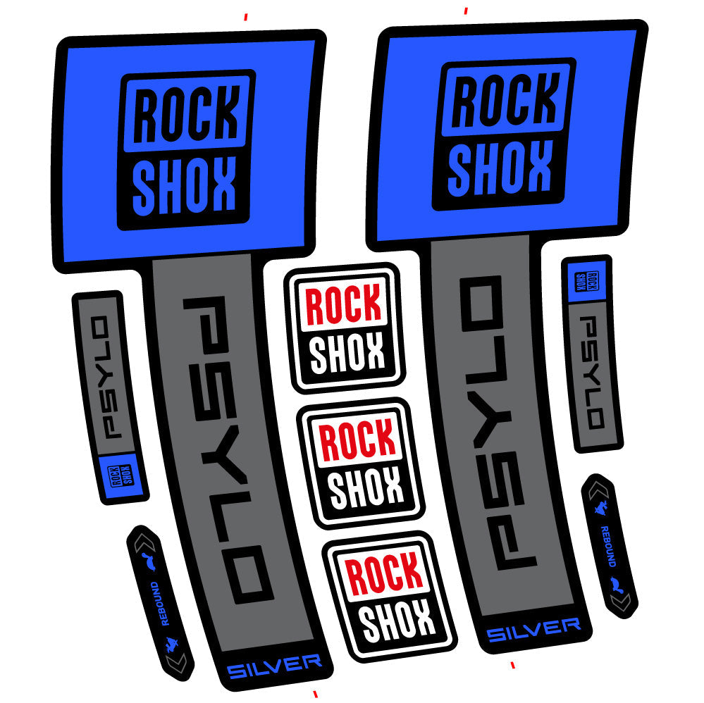 Autocollant RockShox Psylo Silver 2025, Fourche 29, Autocollant Vélo vinyle