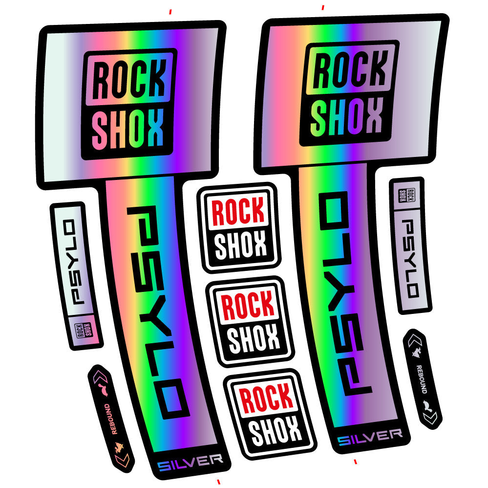 Autocollant RockShox Psylo Silver 2025, Fourche 29, Autocollant Vélo vinyle