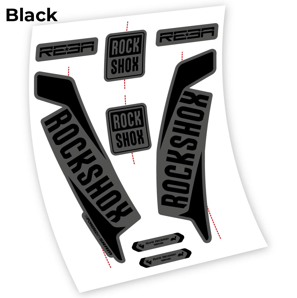 Autocollant Rock Shox Reba 2016, Autocollant Vélo Fourche Vinyle