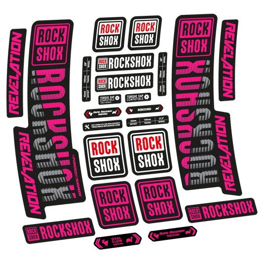 Autocollant Rock Shox Revelation 2018, Vélo Fourche, vinyle autocollant