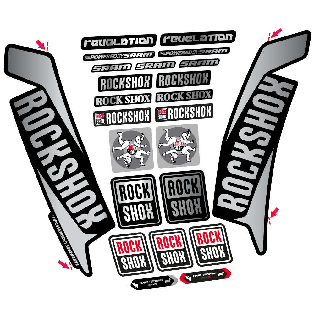 Autocollant Rock Shox Revelation 2016, Fourche 29, Autocollant Vélo vinyle