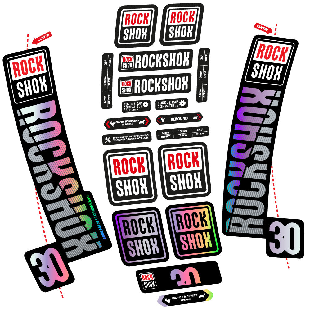 Autocollant Rock Shox TK30 2018, Fourche 29, Autocollant Vélo vinyle
