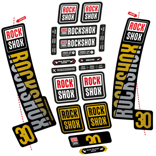 Autocollant Rock Shox TK30 2018, Fourche 29, Autocollant Vélo vinyle