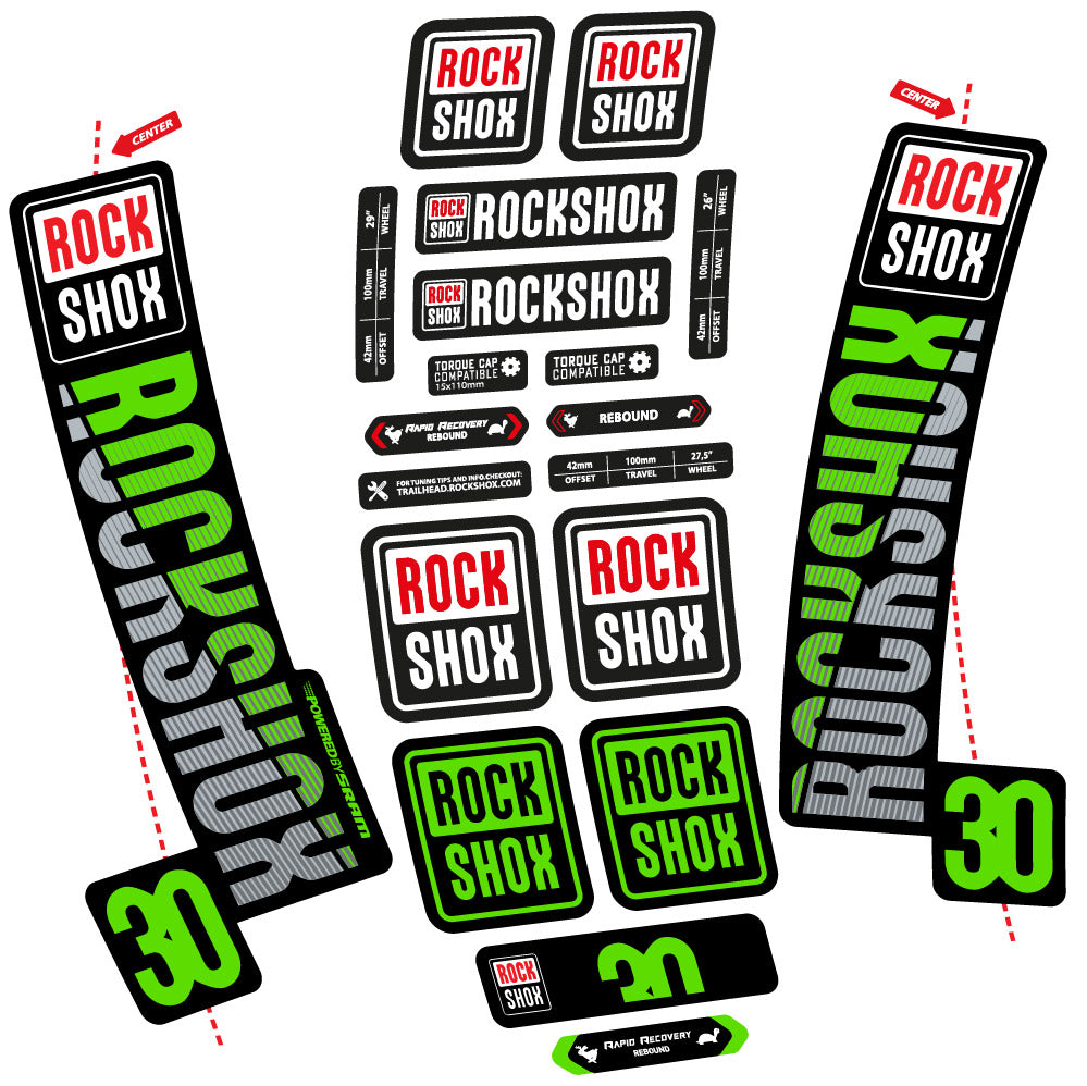 Autocollant Rock Shox TK30 2018, Fourche 29, Autocollant Vélo vinyle