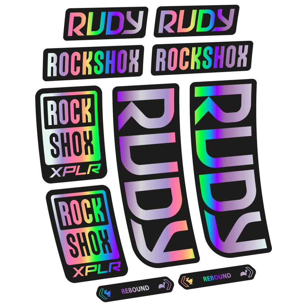 Autocollant RockShox Rudy 2023 Vélo Fourche vinyle autocollant