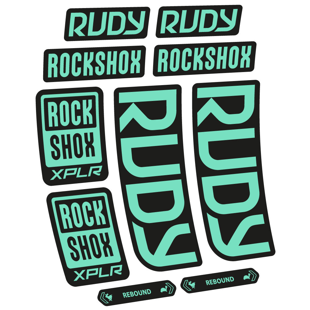 Autocollant RockShox Rudy 2023 Vélo Fourche vinyle autocollant