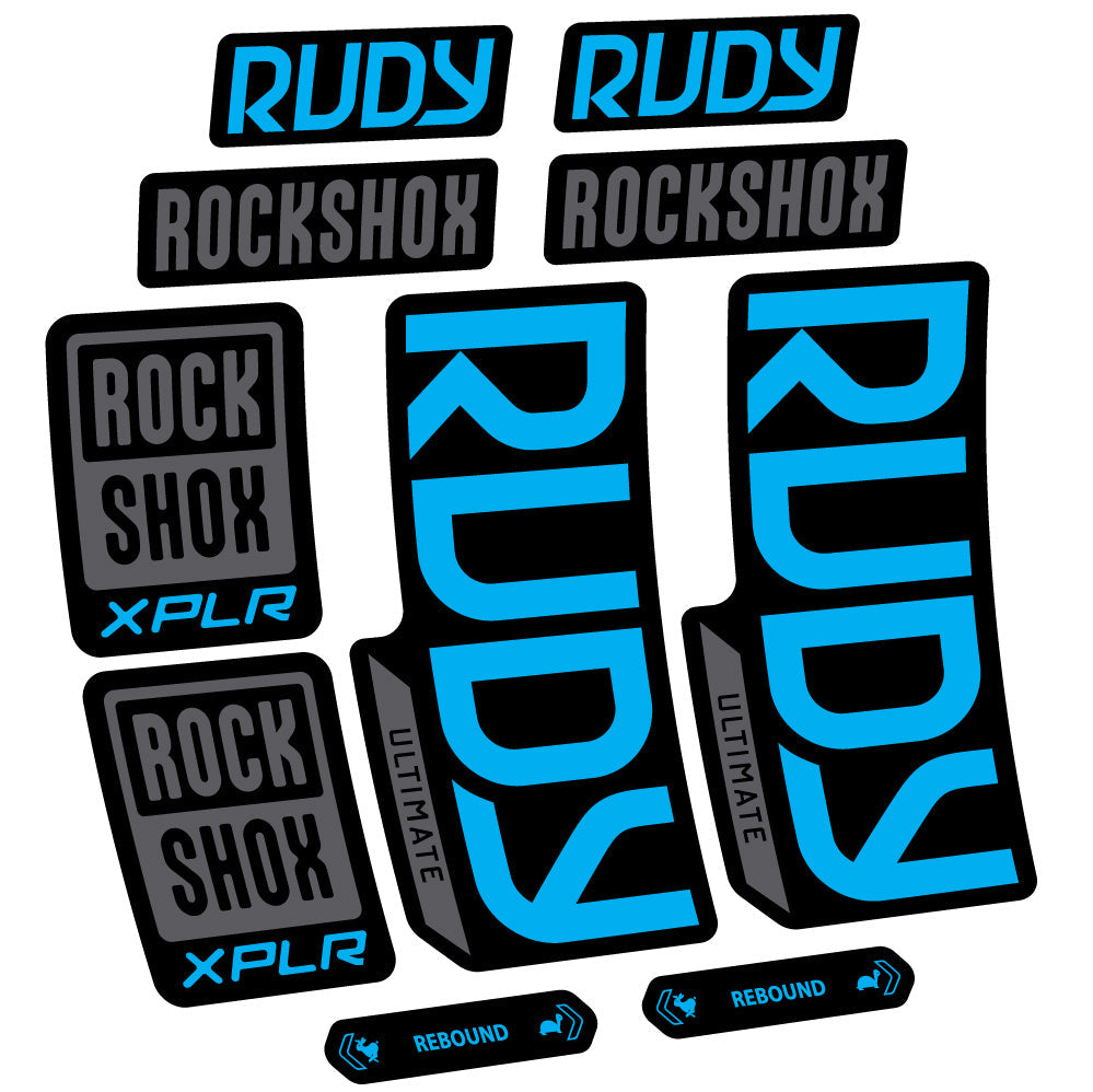 Autocollant RockShox Rudy Ultimate, Fourche 29, Autocollant vélo vinyle