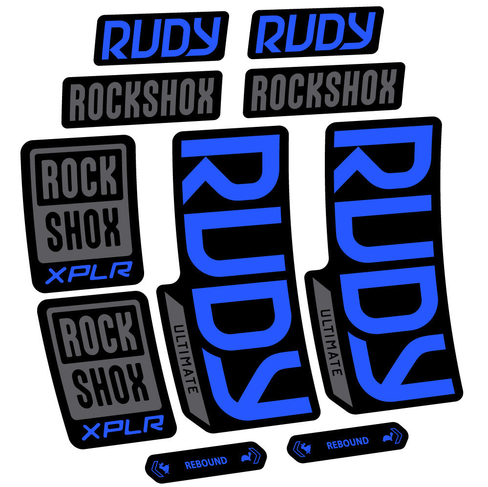 Autocollant RockShox Rudy Ultimate, Fourche 29, Autocollant vélo vinyle