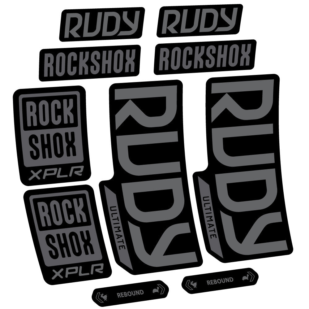 Autocollant RockShox Rudy Ultimate, Fourche 29, Autocollant vélo vinyle