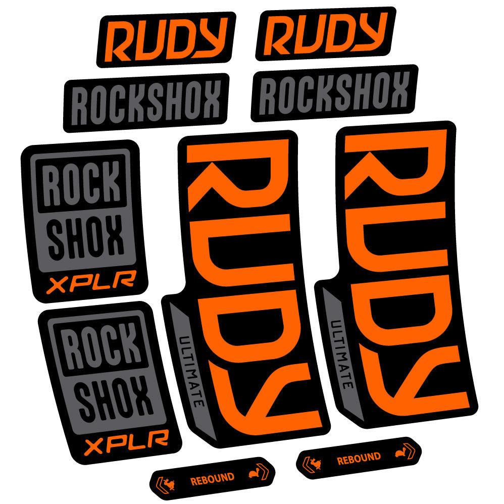 Autocollant RockShox Rudy Ultimate, Fourche 29, Autocollant vélo vinyle