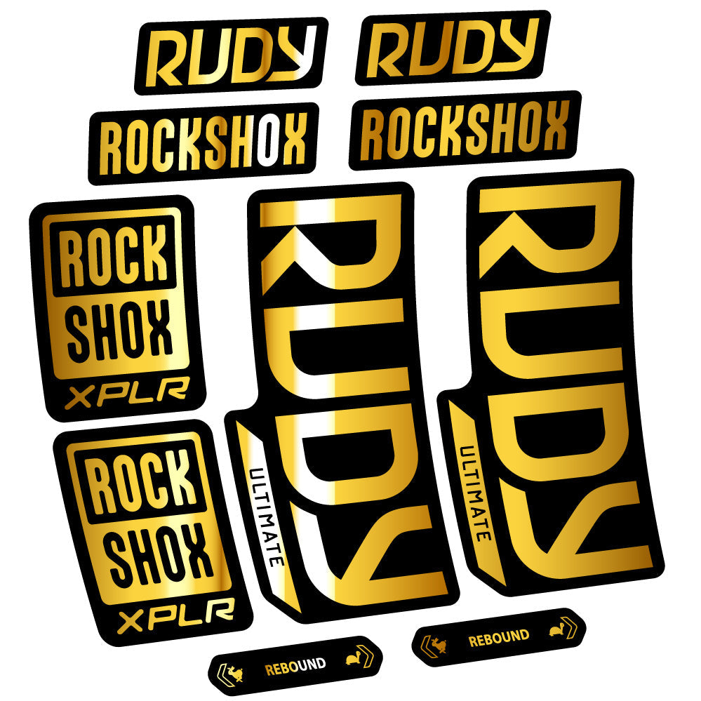 Autocollant RockShox Rudy Ultimate, Fourche 29, Autocollant vélo vinyle