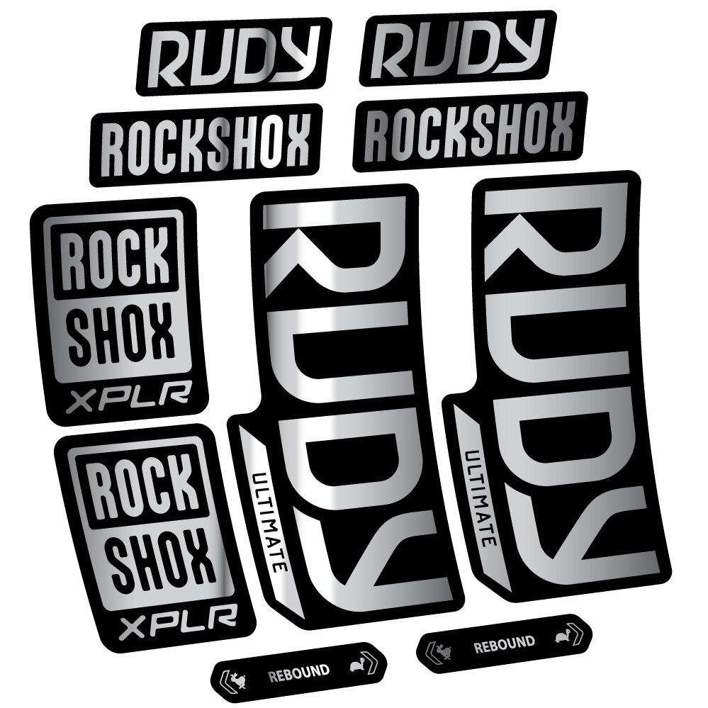 Autocollant RockShox Rudy Ultimate, Fourche 29, Autocollant vélo vinyle