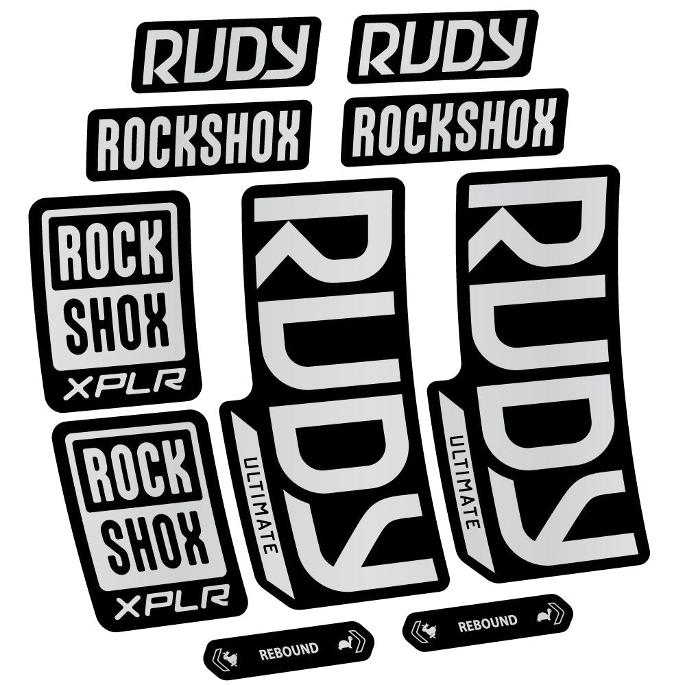 Autocollant RockShox Rudy Ultimate, Fourche 29, Autocollant vélo vinyle