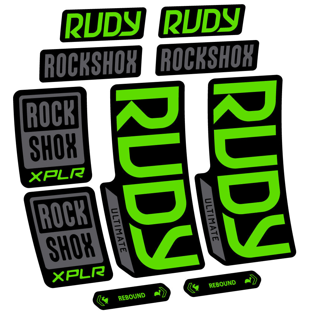 Autocollant RockShox Rudy Ultimate, Fourche 29, Autocollant vélo vinyle