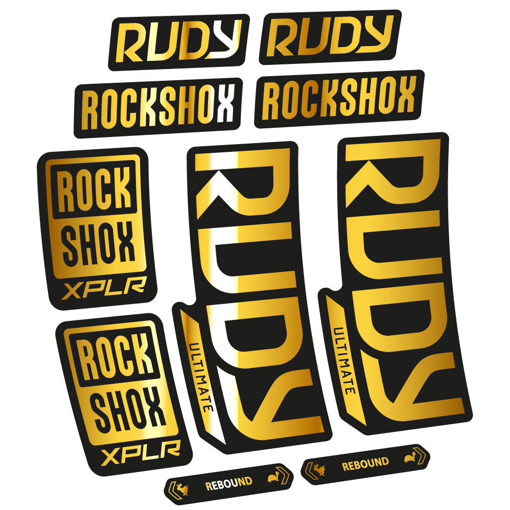 Autocollant RockShox Rudy Ultimate 2023 Vélo Fourche vinyle autocollant