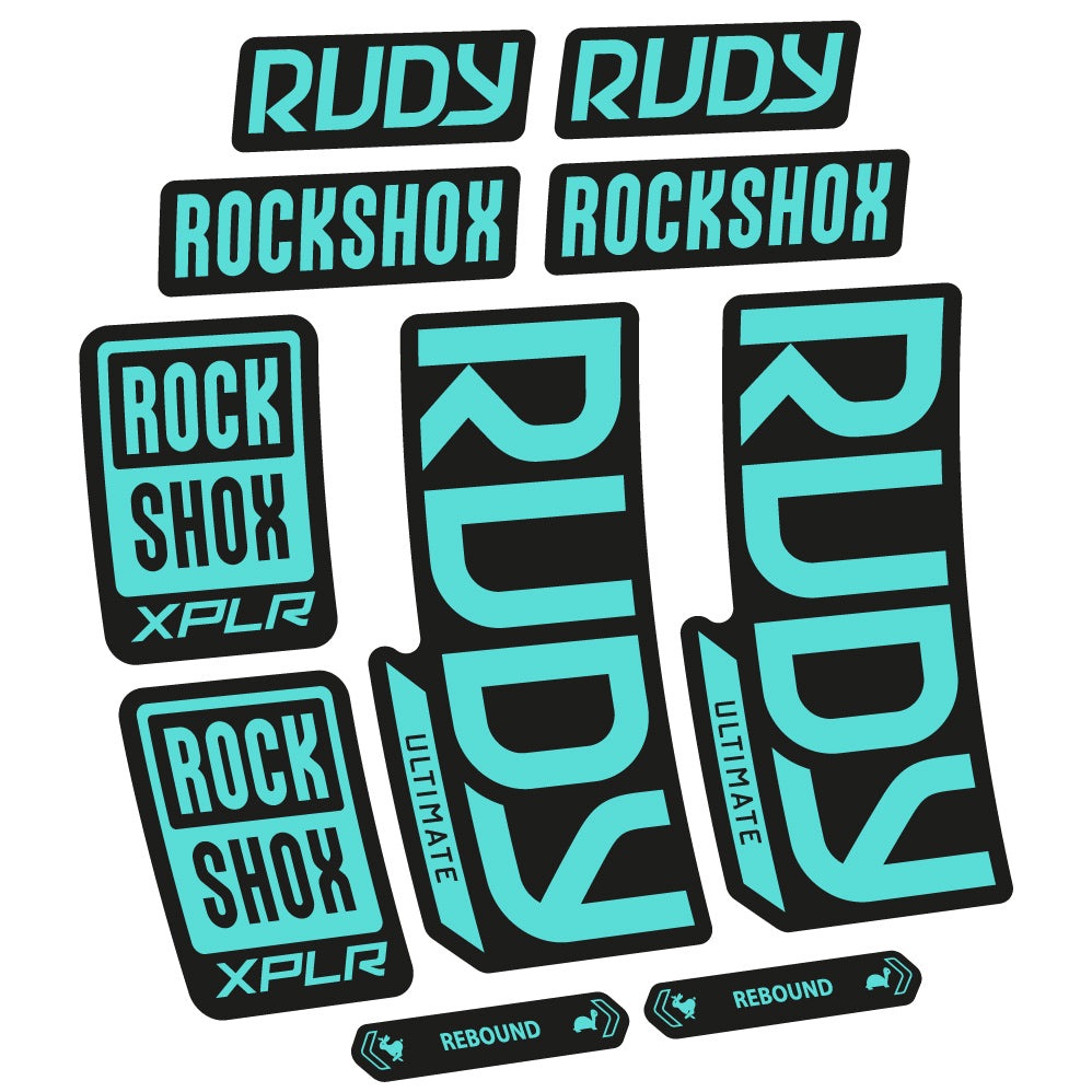 Autocollant RockShox Rudy Ultimate 2023 Vélo Fourche vinyle autocollant