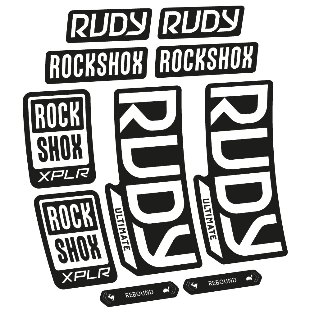 Autocollant RockShox Rudy Ultimate 2023 Vélo Fourche vinyle autocollant