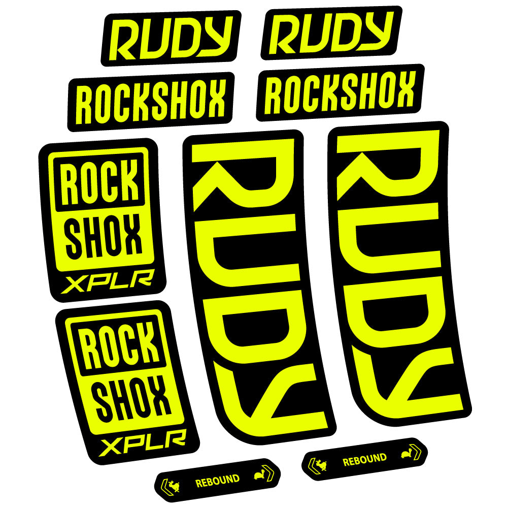 Autocollant RockShox Rudy 2023-2024, Fourche 29, Autocollant vélo vinyle