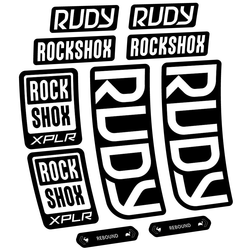 Autocollant RockShox Rudy 2023-2024, Fourche 29, Autocollant vélo vinyle