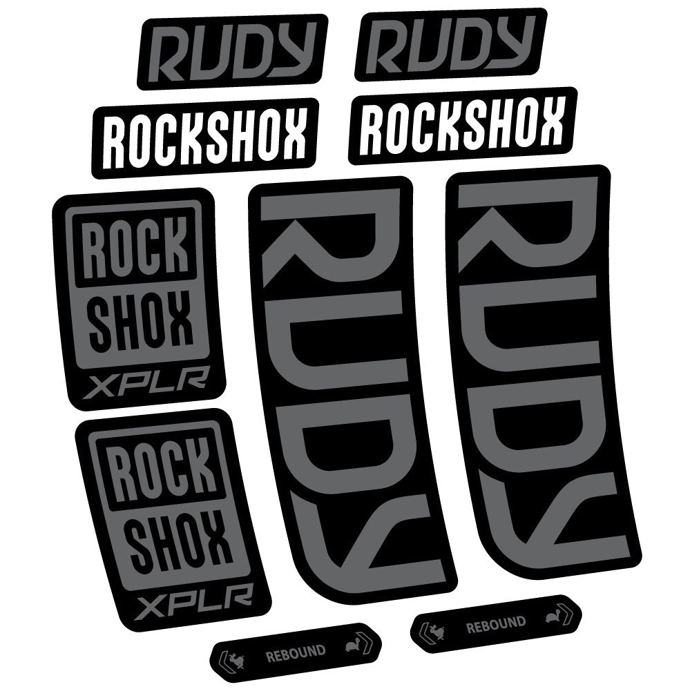Autocollant RockShox Rudy 2023-2024, Fourche 29, Autocollant vélo vinyle