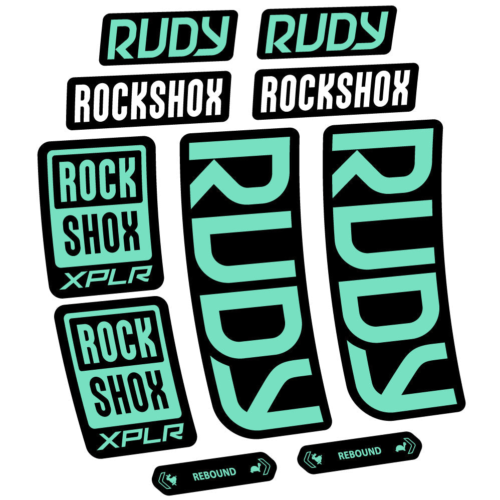 Autocollant RockShox Rudy 2023-2024, Fourche 29, Autocollant vélo vinyle